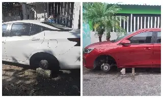 ¡Los dejan sin llantas! vecinos de esta colonia de Veracruz se quejan por robo 