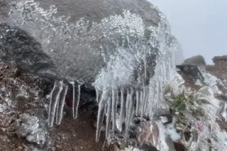Imagen Temperaturas de -4 grados Celsius cubren de hielo comunidades de La Perla: PC