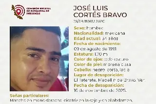 Él es José Luis y desapareció en Medellín de Bravo; estas son sus características 