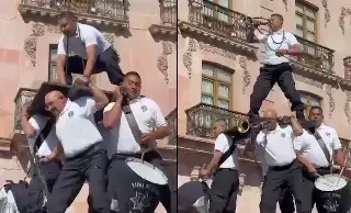 Cinco policías lesionados tras caer cuando realizaban pirámide en desfile (+Video)