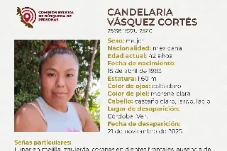 Ella es Candelaria, tiene 42 años y desapareció en Córdoba, Veracruz 