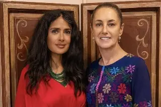 'Qué mujer tan extraordinaria': Sheinbaum se reúne con Salma Hayek en Veracruz