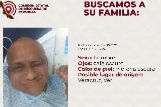 Buscan a familia de hombre hospitalizado en Veracruz ¿Lo conoces?
