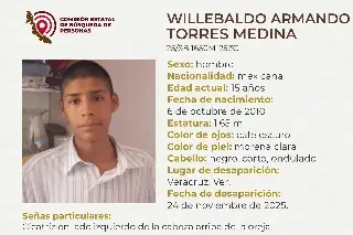 Piden apoyo para localizar a menor de edad desaparecido en el puerto de Veracruz 