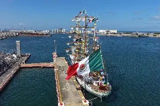 Este es el horario de visita del Cuauhtémoc, ¿cuándo se va de Veracruz?