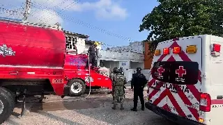 Imagen Arde vivienda en colonia de Veracruz 