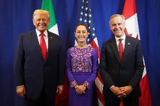 Imagen 'Vamos a seguir trabajando juntos', Sheinbaum tras reunión con Trump y Carney