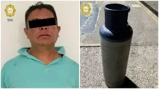 Hombre encierra a hijos para amenazarlos con tanque de gas