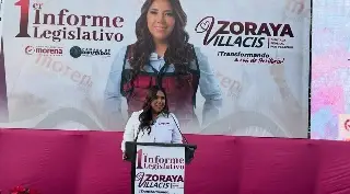 La diputada federal Zoraya Villacis dio su primer informe en Veracruz 