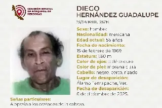 Hombre desaparece al norte de Veracruz; estas son sus características 