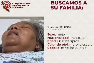 Buscan a familia de mujer hospitalizada en Boca del Río, Veracruz