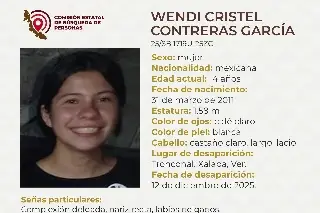 Menor de edad desaparece en Xalapa, Veracruz; aquí sus características 