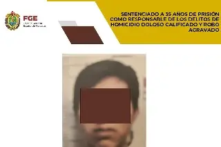 Sentenciado a 35 años de prisión por homicidio y robo agravado