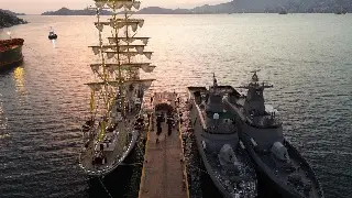 Buque 'Cuauhtémoc' regresa a su base en Acapulco, Secretario de Marina destaca 'travesía'