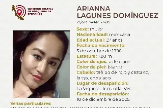 Piden apoyo para localizar a joven mujer desaparecida al norte de Veracruz