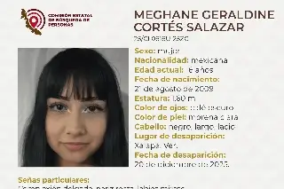 Menor de edad desaparece en Xalapa, Veracruz; estas son sus características 