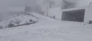 Reportan la primera caída de nieve en el Cofre de Perote (+Video)