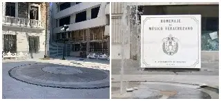 ‘Desaparece’ monumento al músico en callejón La Lagunilla en Veracruz