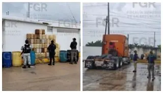 Aseguran más de 300 litros de hidrocarburo, un tractocamión y un inmueble en Coatzacoalcos, Veracruz