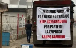 Transportistas de Poza Rica reclaman adeudos a empresa Bambino