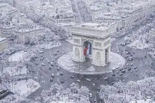 Tormenta invernal 'pinta de blanco' París y otras ciudades de Europa