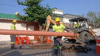 Inician reparación del socavón en la Tampiquera 