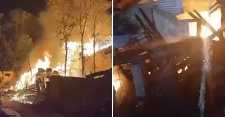 Incendio consume seis viviendas en San Cristóbal de Las Casas (+VIDEO)