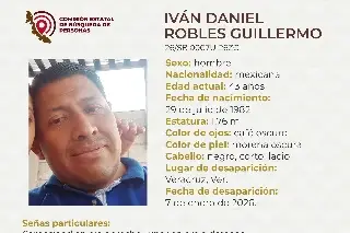 Piden apoyo para localizar a hombre desaparecido en el puerto de Veracruz 