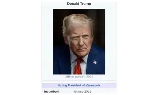 Trump difunde imagen editada donde se autodenomina 'Presidente interino de Venezuela'