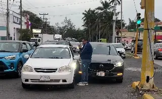 Accidente entre particulares en Diaz mirón 