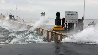 A esta hora del jueves se prevén rachas máximas por evento de norte en Veracruz 