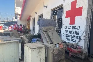 Cruz Roja alista rehabilitación de base en Poza Rica tras daños por inundación