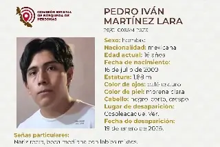Menor de edad desaparece en Cosoleacaque, Veracruz; mide casi 1.90 metros