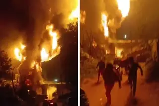 Cae pipa de puente y explota en autopista que lleva a Veracruz (+Video)