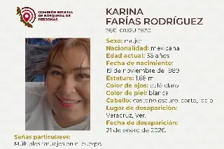 Piden apoyo para localizar a joven mujer desaparecida en el puerto de Veracruz 