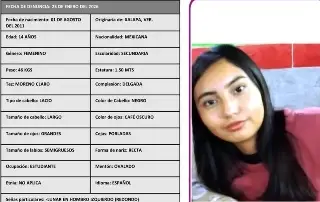 Buscan a menor de 14 años desaparecida en Xalapa, Veracruz