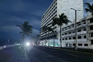 Apagón en el bulevar Ávila Camacho de Veracruz 