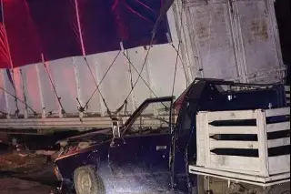 Muere elemento de la Guardia Nacional tras choque por alcance en Tihuatlán, Veracruz