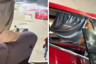 Lanzan piedras a un autobús para asaltarlo en autopista (+Video)