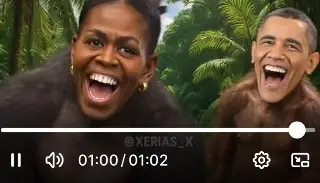 Trump publica vídeo de Barack y Michelle Obama 'de monos'  (+Video)