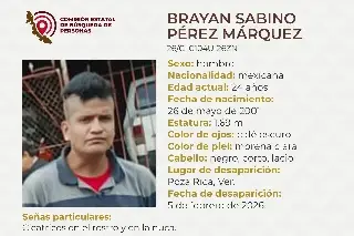 Joven desaparece al norte de Veracruz; estas son sus características 