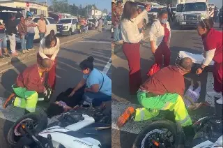 Atropellan a madre e hija en la Boca del Río - Paso del Toro, pasa gobernadora y le piden ayuda 