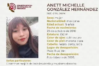 Menor de edad desaparece al norte de Veracruz; estas son sus características 