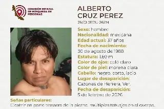 Él es Alberto, tiene múltiples tatuajes y desapareció al norte de Veracruz; 