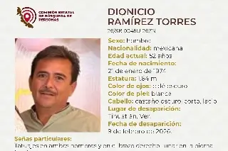 Piden apoyo para localizar a hombre desaparecido al norte de Veracruz 