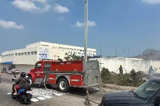Incendio en colonia de Veracruz