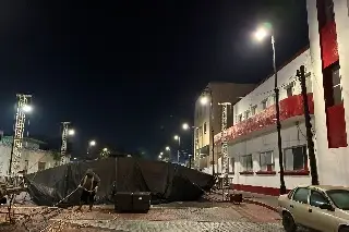 Cierre vial en el centro de Veracruz 