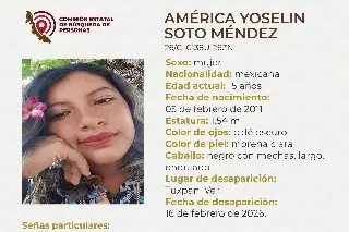 Menor de edad desaparece al norte de Veracruz; aquí sus características 