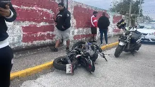 Accidente en El Coyol deja motociclista lesionado