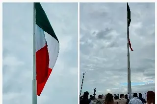 Izan bandera monumental en Veracruz